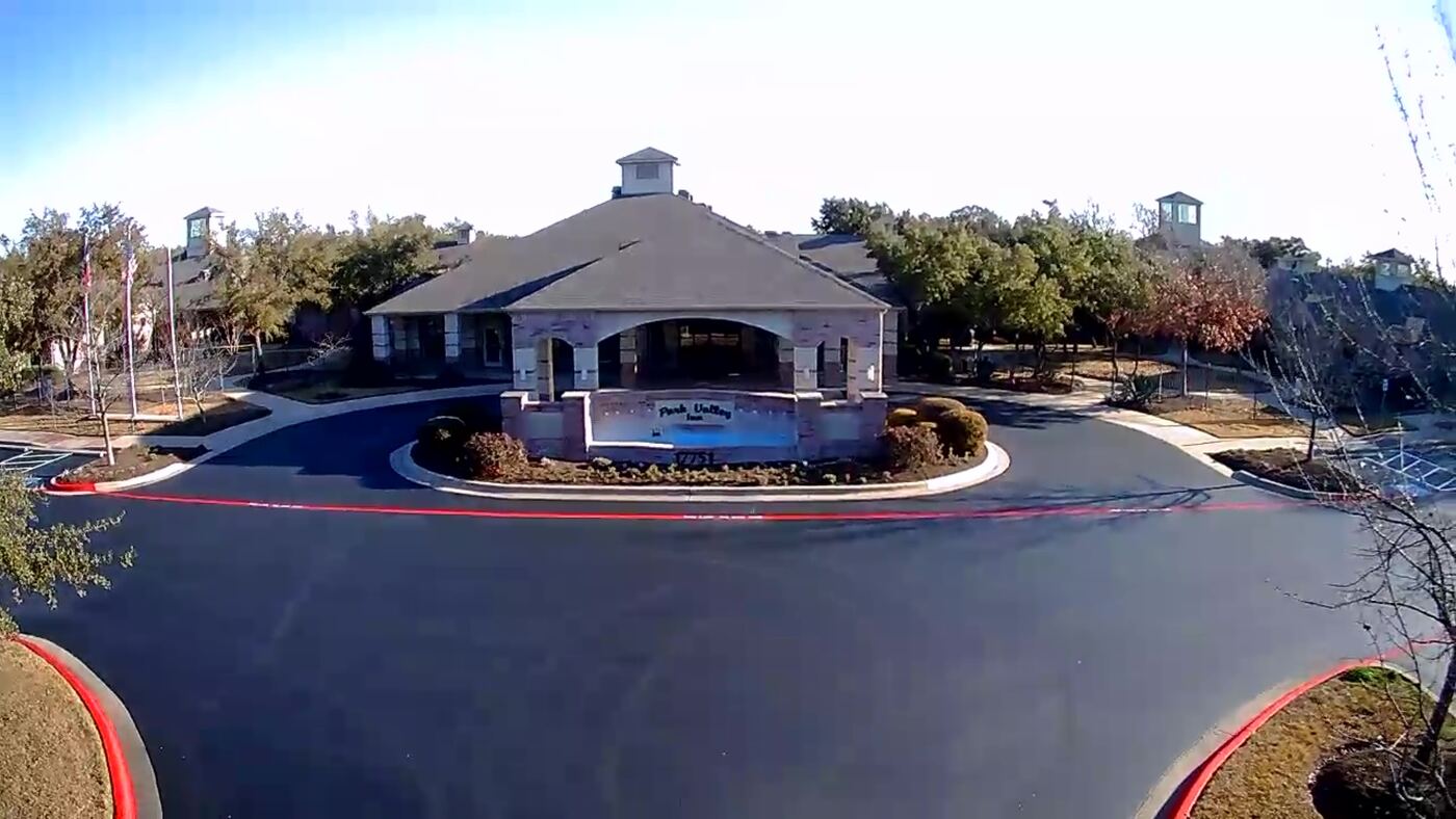 Curb painting and entrance striping at Park Valley Inn